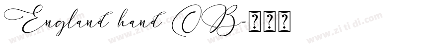 England hand OB字体转换